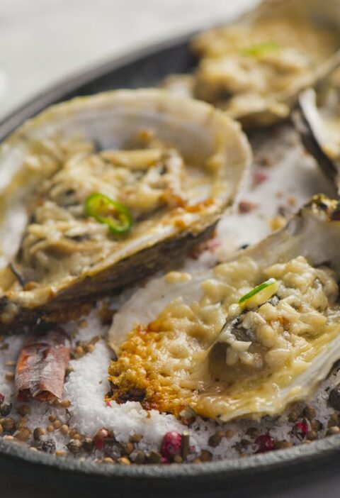 Oysters au gratin